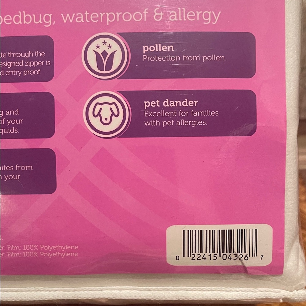 NWT Allerease White Mattress Encasement - King Size - Picture 2 of 6